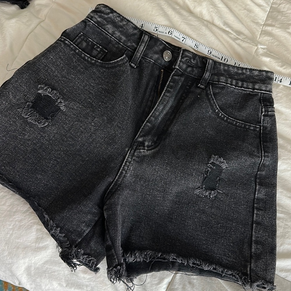 SHEIN XS black jean shorts
